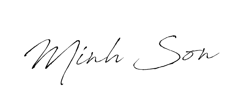 Create a beautiful signature design for name Minh Son. With this signature (Antro_Vectra) fonts, you can make a handwritten signature for free. Minh Son signature style 6 images and pictures png