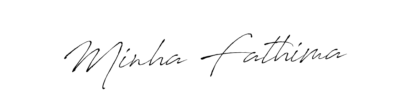 Make a beautiful signature design for name Minha Fathima. With this signature (Antro_Vectra) style, you can create a handwritten signature for free. Minha Fathima signature style 6 images and pictures png