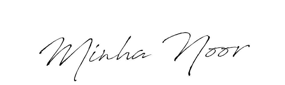 How to make Minha Noor name signature. Use Antro_Vectra style for creating short signs online. This is the latest handwritten sign. Minha Noor signature style 6 images and pictures png