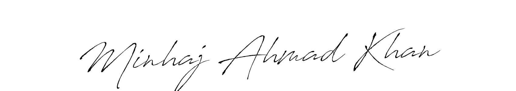 How to make Minhaj Ahmad Khan signature? Antro_Vectra is a professional autograph style. Create handwritten signature for Minhaj Ahmad Khan name. Minhaj Ahmad Khan signature style 6 images and pictures png