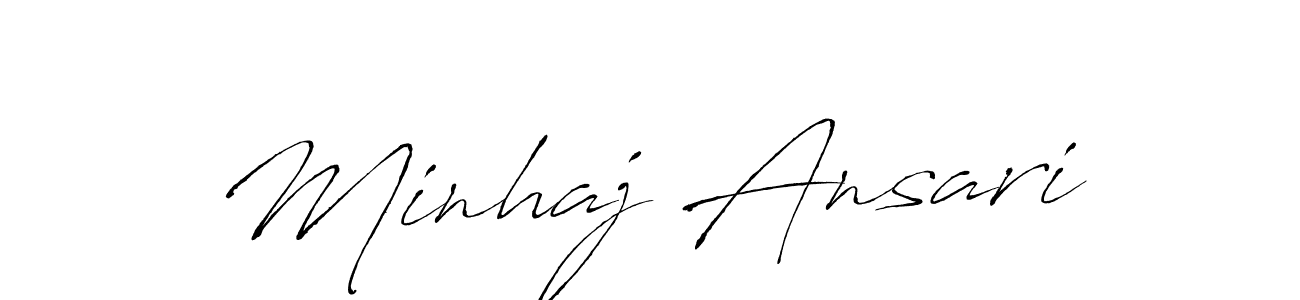 How to make Minhaj Ansari signature? Antro_Vectra is a professional autograph style. Create handwritten signature for Minhaj Ansari name. Minhaj Ansari signature style 6 images and pictures png