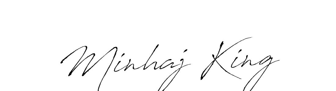 How to make Minhaj King name signature. Use Antro_Vectra style for creating short signs online. This is the latest handwritten sign. Minhaj King signature style 6 images and pictures png
