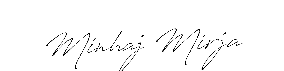 Use a signature maker to create a handwritten signature online. With this signature software, you can design (Antro_Vectra) your own signature for name Minhaj Mirja. Minhaj Mirja signature style 6 images and pictures png