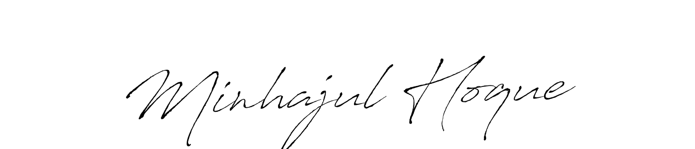 Design your own signature with our free online signature maker. With this signature software, you can create a handwritten (Antro_Vectra) signature for name Minhajul Hoque. Minhajul Hoque signature style 6 images and pictures png