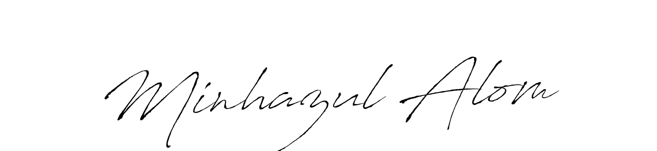 Design your own signature with our free online signature maker. With this signature software, you can create a handwritten (Antro_Vectra) signature for name Minhazul Alom. Minhazul Alom signature style 6 images and pictures png