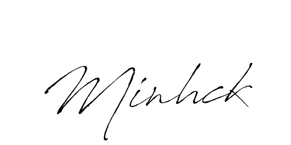 if you are searching for the best signature style for your name Minhck. so please give up your signature search. here we have designed multiple signature styles  using Antro_Vectra. Minhck signature style 6 images and pictures png