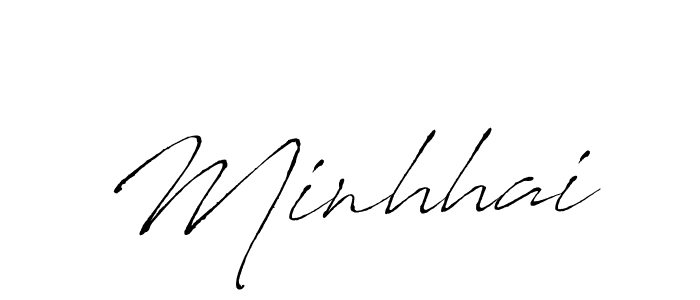 Minhhai stylish signature style. Best Handwritten Sign (Antro_Vectra) for my name. Handwritten Signature Collection Ideas for my name Minhhai. Minhhai signature style 6 images and pictures png