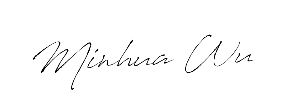 if you are searching for the best signature style for your name Minhua Wu. so please give up your signature search. here we have designed multiple signature styles  using Antro_Vectra. Minhua Wu signature style 6 images and pictures png
