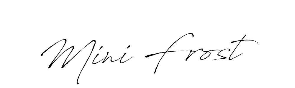 Mini Frost stylish signature style. Best Handwritten Sign (Antro_Vectra) for my name. Handwritten Signature Collection Ideas for my name Mini Frost. Mini Frost signature style 6 images and pictures png