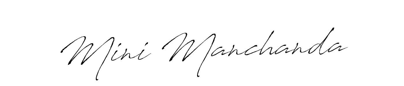 You should practise on your own different ways (Antro_Vectra) to write your name (Mini Manchanda) in signature. don't let someone else do it for you. Mini Manchanda signature style 6 images and pictures png