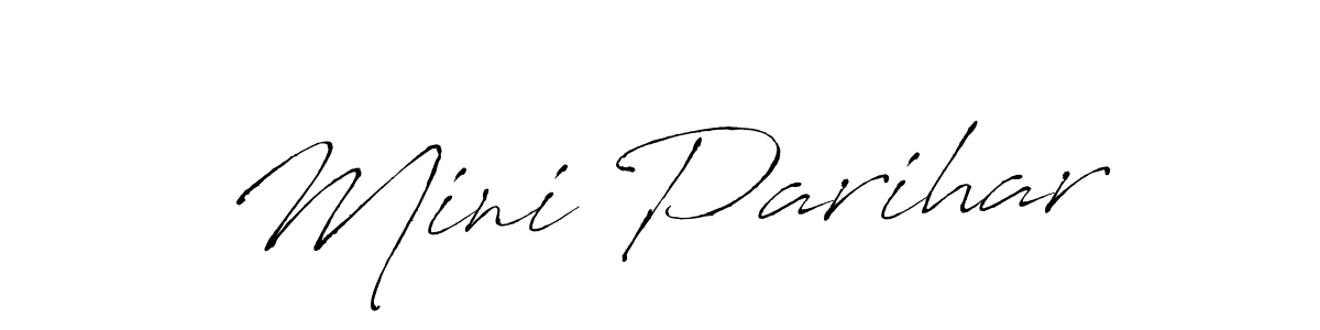 Also You can easily find your signature by using the search form. We will create Mini Parihar name handwritten signature images for you free of cost using Antro_Vectra sign style. Mini Parihar signature style 6 images and pictures png