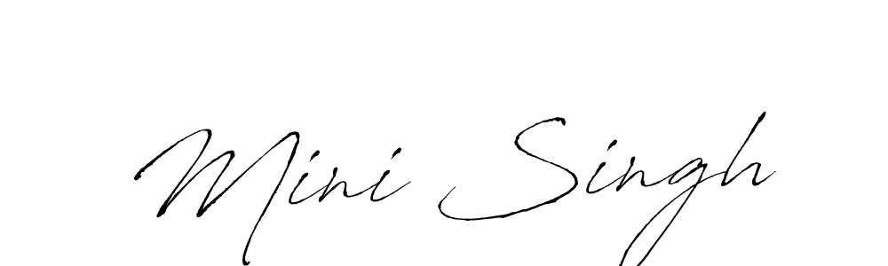 Create a beautiful signature design for name Mini Singh. With this signature (Antro_Vectra) fonts, you can make a handwritten signature for free. Mini Singh signature style 6 images and pictures png