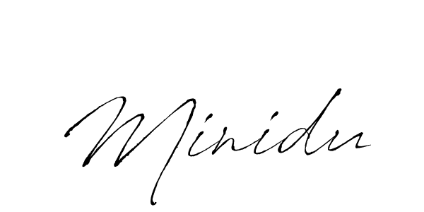 How to make Minidu signature? Antro_Vectra is a professional autograph style. Create handwritten signature for Minidu name. Minidu signature style 6 images and pictures png