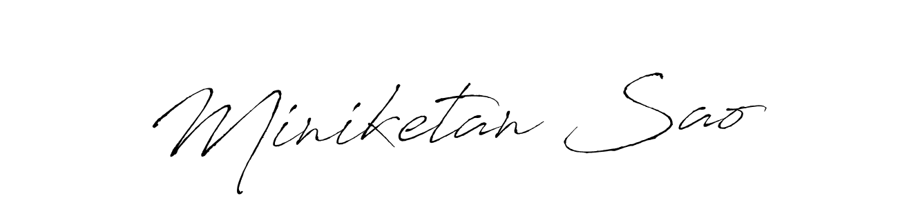 How to make Miniketan Sao name signature. Use Antro_Vectra style for creating short signs online. This is the latest handwritten sign. Miniketan Sao signature style 6 images and pictures png