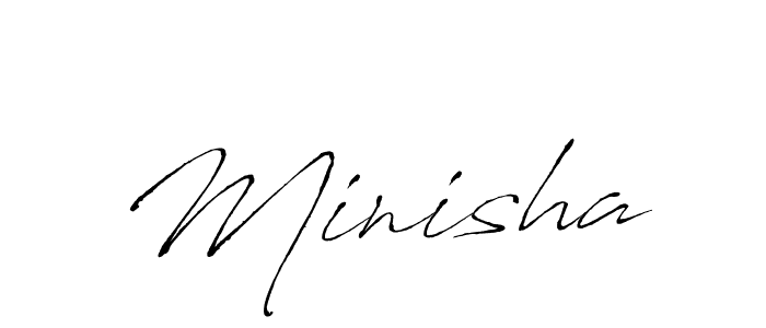 Use a signature maker to create a handwritten signature online. With this signature software, you can design (Antro_Vectra) your own signature for name Minisha. Minisha signature style 6 images and pictures png