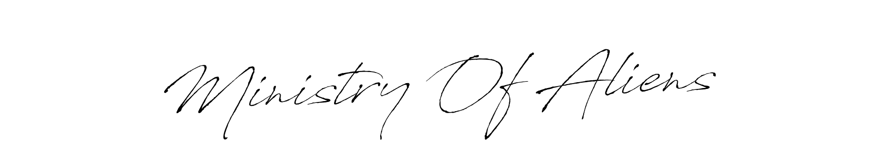 Use a signature maker to create a handwritten signature online. With this signature software, you can design (Antro_Vectra) your own signature for name Ministry Of Aliens. Ministry Of Aliens signature style 6 images and pictures png