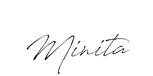 Minita stylish signature style. Best Handwritten Sign (Antro_Vectra) for my name. Handwritten Signature Collection Ideas for my name Minita. Minita signature style 6 images and pictures png