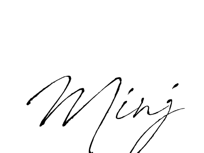 Antro_Vectra is a professional signature style that is perfect for those who want to add a touch of class to their signature. It is also a great choice for those who want to make their signature more unique. Get Minj name to fancy signature for free. Minj signature style 6 images and pictures png