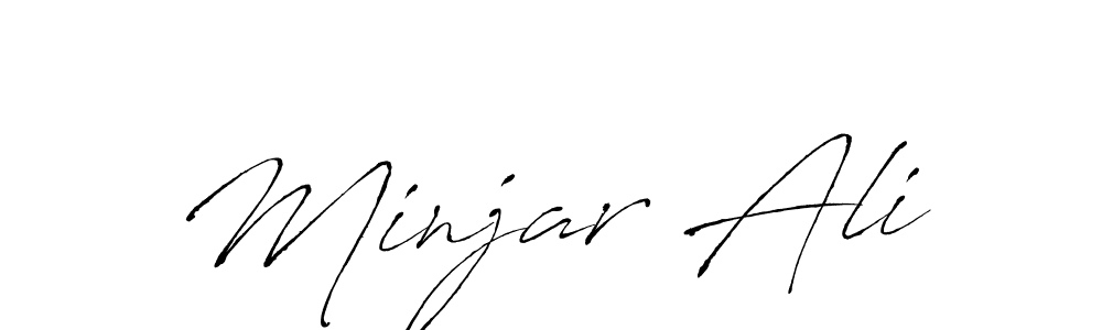 Create a beautiful signature design for name Minjar Ali. With this signature (Antro_Vectra) fonts, you can make a handwritten signature for free. Minjar Ali signature style 6 images and pictures png