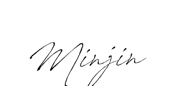 Make a beautiful signature design for name Minjin. With this signature (Antro_Vectra) style, you can create a handwritten signature for free. Minjin signature style 6 images and pictures png