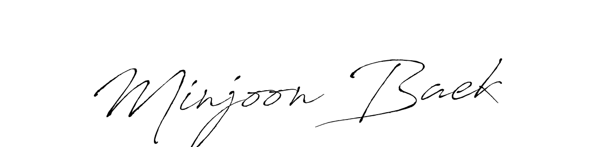 How to make Minjoon Baek signature? Antro_Vectra is a professional autograph style. Create handwritten signature for Minjoon Baek name. Minjoon Baek signature style 6 images and pictures png