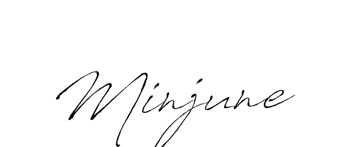 How to make Minjune name signature. Use Antro_Vectra style for creating short signs online. This is the latest handwritten sign. Minjune signature style 6 images and pictures png