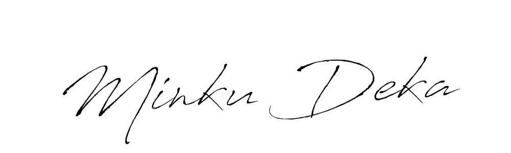 Use a signature maker to create a handwritten signature online. With this signature software, you can design (Antro_Vectra) your own signature for name Minku Deka. Minku Deka signature style 6 images and pictures png