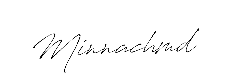 How to make Minnachmd name signature. Use Antro_Vectra style for creating short signs online. This is the latest handwritten sign. Minnachmd signature style 6 images and pictures png