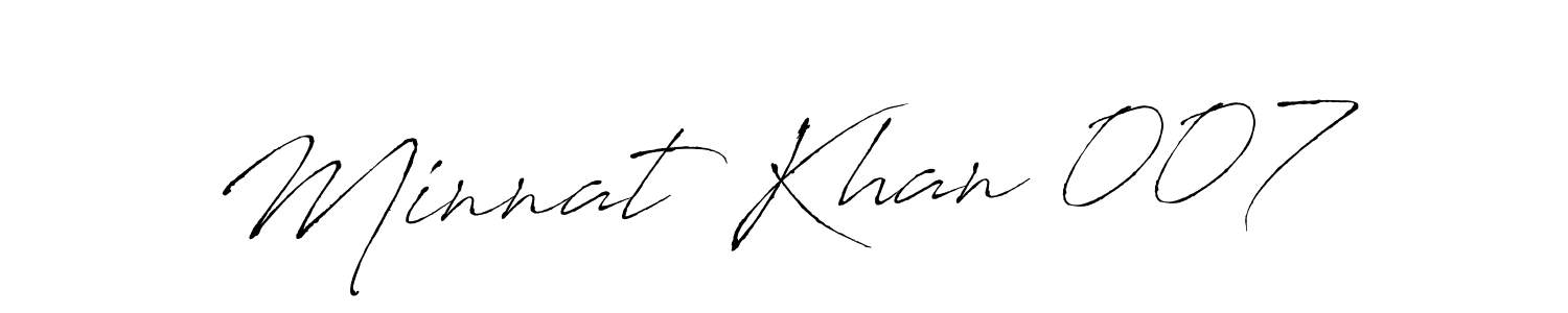 Minnat Khan 007 stylish signature style. Best Handwritten Sign (Antro_Vectra) for my name. Handwritten Signature Collection Ideas for my name Minnat Khan 007. Minnat Khan 007 signature style 6 images and pictures png