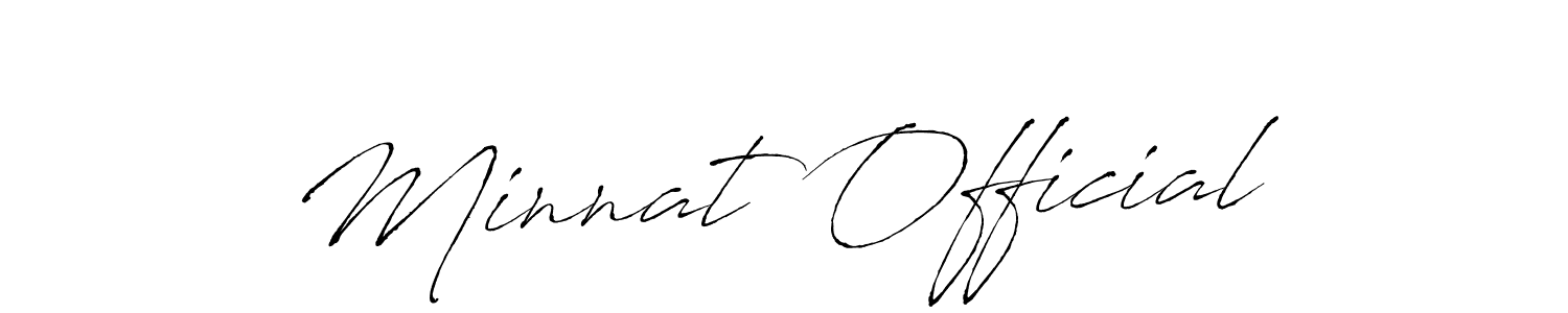 Similarly Antro_Vectra is the best handwritten signature design. Signature creator online .You can use it as an online autograph creator for name Minnat Official. Minnat Official signature style 6 images and pictures png