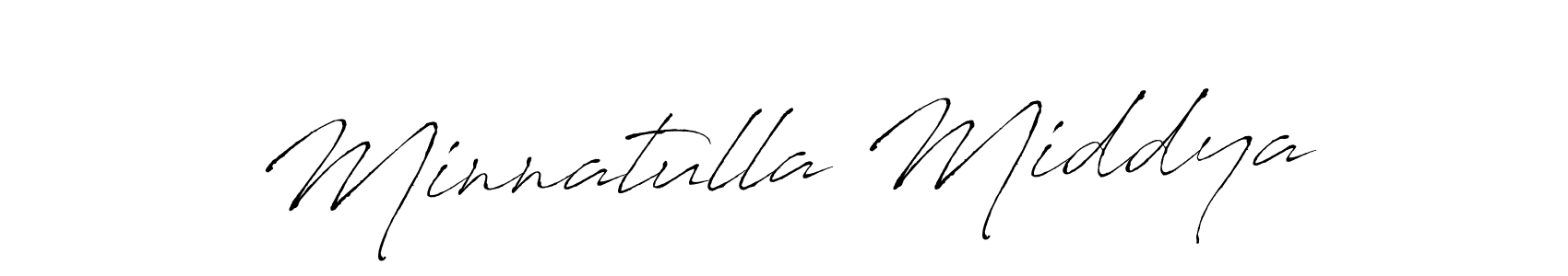 How to make Minnatulla Middya signature? Antro_Vectra is a professional autograph style. Create handwritten signature for Minnatulla Middya name. Minnatulla Middya signature style 6 images and pictures png