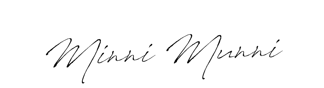 Create a beautiful signature design for name Minni Munni. With this signature (Antro_Vectra) fonts, you can make a handwritten signature for free. Minni Munni signature style 6 images and pictures png