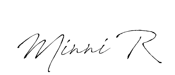 Use a signature maker to create a handwritten signature online. With this signature software, you can design (Antro_Vectra) your own signature for name Minni R. Minni R signature style 6 images and pictures png