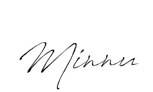 Minnu stylish signature style. Best Handwritten Sign (Antro_Vectra) for my name. Handwritten Signature Collection Ideas for my name Minnu. Minnu signature style 6 images and pictures png