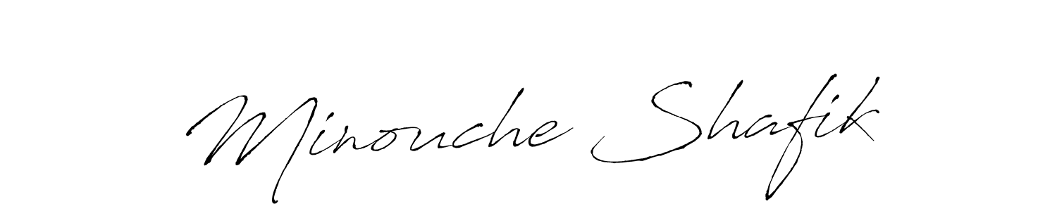 Create a beautiful signature design for name Minouche Shafik. With this signature (Antro_Vectra) fonts, you can make a handwritten signature for free. Minouche Shafik signature style 6 images and pictures png