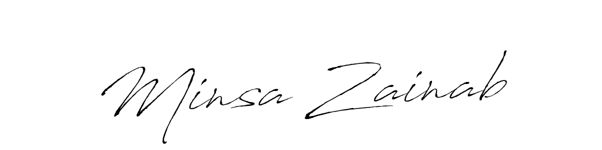 It looks lik you need a new signature style for name Minsa Zainab. Design unique handwritten (Antro_Vectra) signature with our free signature maker in just a few clicks. Minsa Zainab signature style 6 images and pictures png