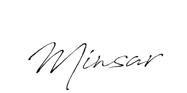 Use a signature maker to create a handwritten signature online. With this signature software, you can design (Antro_Vectra) your own signature for name Minsar. Minsar signature style 6 images and pictures png
