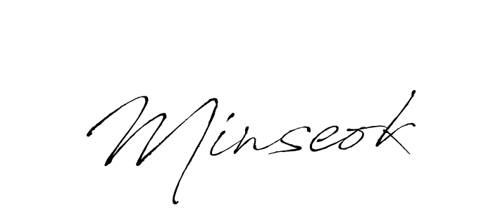 Also we have Minseok name is the best signature style. Create professional handwritten signature collection using Antro_Vectra autograph style. Minseok signature style 6 images and pictures png