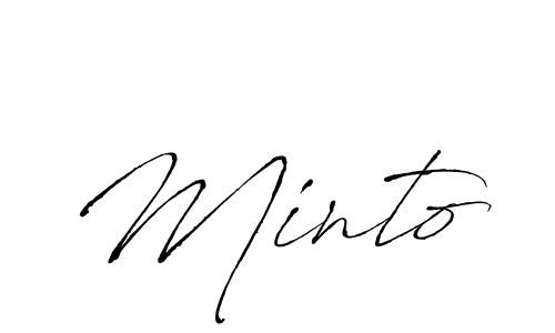 How to make Minto name signature. Use Antro_Vectra style for creating short signs online. This is the latest handwritten sign. Minto signature style 6 images and pictures png