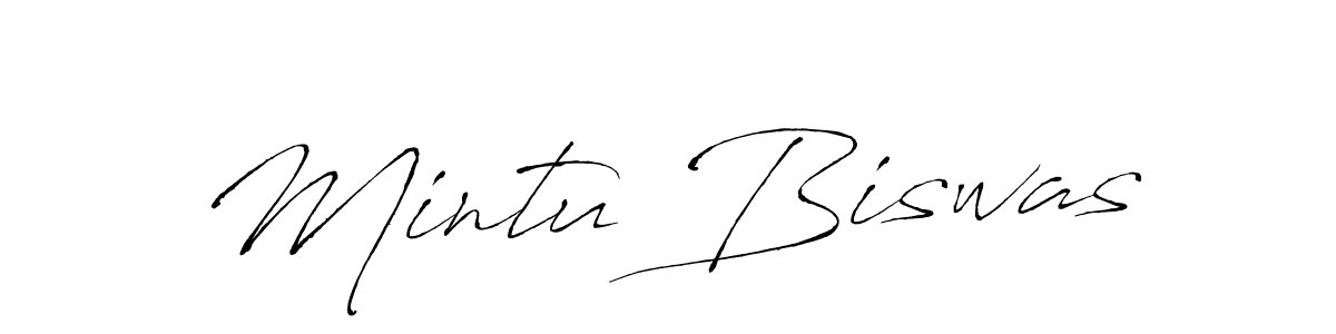 Make a beautiful signature design for name Mintu Biswas. With this signature (Antro_Vectra) style, you can create a handwritten signature for free. Mintu Biswas signature style 6 images and pictures png