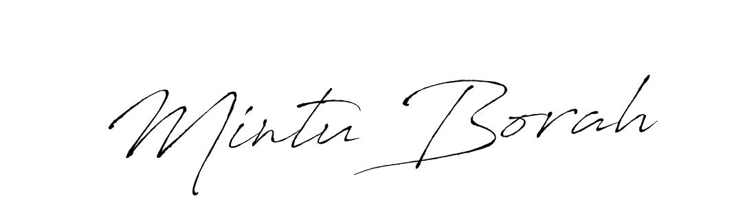 You should practise on your own different ways (Antro_Vectra) to write your name (Mintu Borah) in signature. don't let someone else do it for you. Mintu Borah signature style 6 images and pictures png