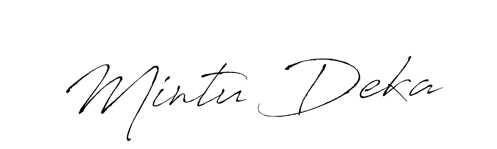 The best way (Antro_Vectra) to make a short signature is to pick only two or three words in your name. The name Mintu Deka include a total of six letters. For converting this name. Mintu Deka signature style 6 images and pictures png