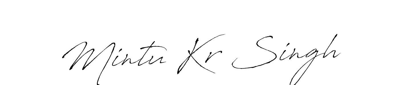 Antro_Vectra is a professional signature style that is perfect for those who want to add a touch of class to their signature. It is also a great choice for those who want to make their signature more unique. Get Mintu Kr Singh name to fancy signature for free. Mintu Kr Singh signature style 6 images and pictures png