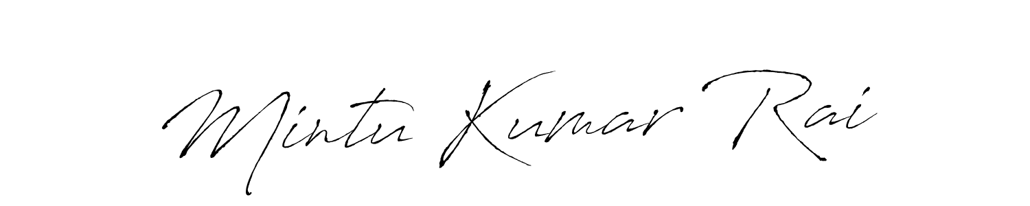 Design your own signature with our free online signature maker. With this signature software, you can create a handwritten (Antro_Vectra) signature for name Mintu Kumar Rai. Mintu Kumar Rai signature style 6 images and pictures png