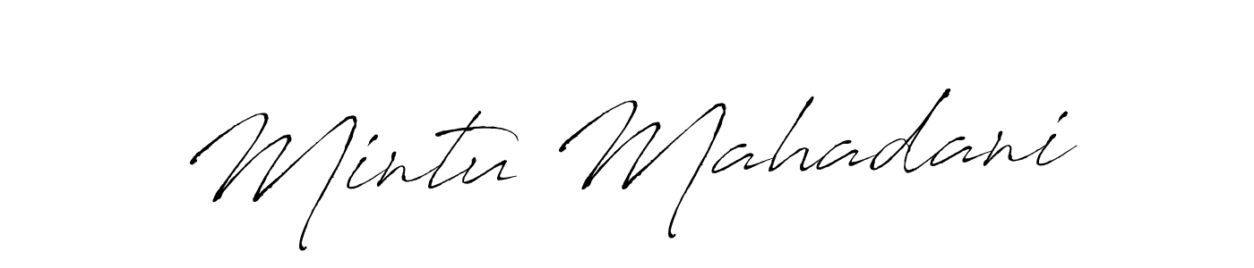 Use a signature maker to create a handwritten signature online. With this signature software, you can design (Antro_Vectra) your own signature for name Mintu Mahadani. Mintu Mahadani signature style 6 images and pictures png