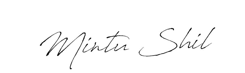 Design your own signature with our free online signature maker. With this signature software, you can create a handwritten (Antro_Vectra) signature for name Mintu Shil. Mintu Shil signature style 6 images and pictures png