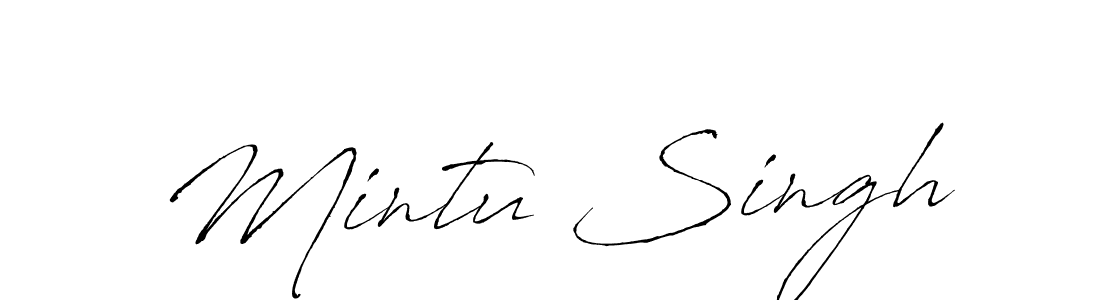 How to make Mintu Singh name signature. Use Antro_Vectra style for creating short signs online. This is the latest handwritten sign. Mintu Singh signature style 6 images and pictures png