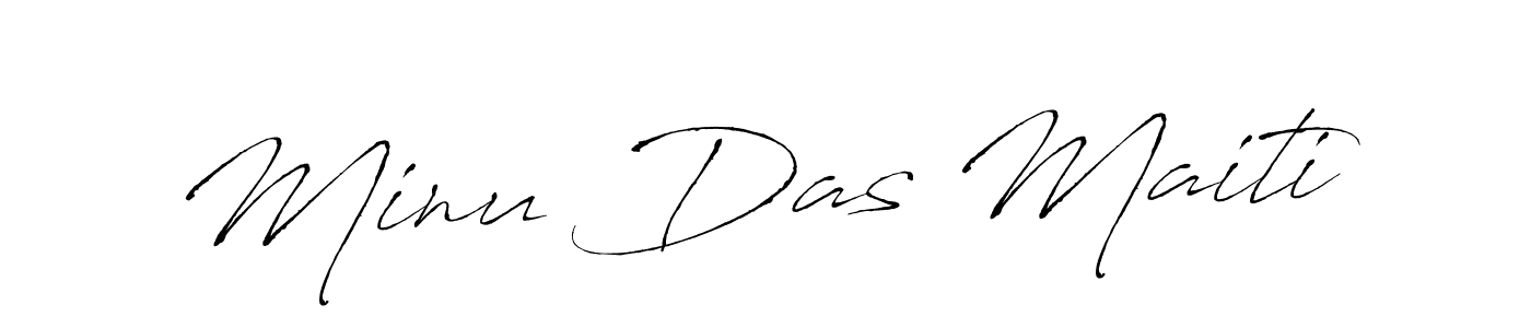 The best way (Antro_Vectra) to make a short signature is to pick only two or three words in your name. The name Minu Das Maiti include a total of six letters. For converting this name. Minu Das Maiti signature style 6 images and pictures png