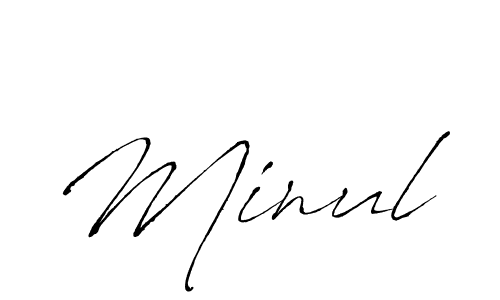 The best way (Antro_Vectra) to make a short signature is to pick only two or three words in your name. The name Minul include a total of six letters. For converting this name. Minul signature style 6 images and pictures png