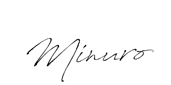 Use a signature maker to create a handwritten signature online. With this signature software, you can design (Antro_Vectra) your own signature for name Minuro. Minuro signature style 6 images and pictures png